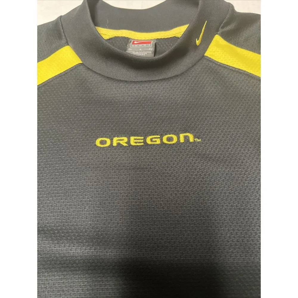 Nike Team Sphere Dry Oregon Ducks Short Sleeve Shirt‎ Men's Large Black Yellow